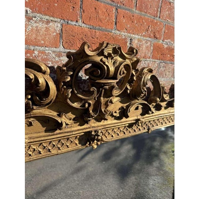 W: 150cm (59.1")H: 137cm (53.9")D: 4cm (1.6") An Impressive large Antique English 19th century carved wood & gesso gilt...