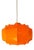 Orange Pendant Lamp with Yellow Cable from Ilka Plast For Sale