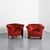 Art Deco Red Velvet Armchairs, France, 1920s, Set of 2 For Sale - Image 4 of 16