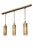 Contemporary Italian Three-Light Pollux Chandelier in Burnished Metal For Sale - Image 3 of 5