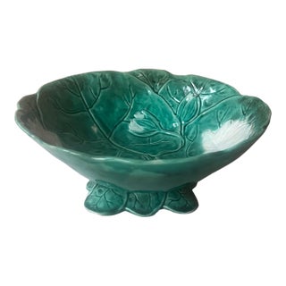 Joseph Holdcroft Pond Lily Footed Bowl, C. 1880's For Sale