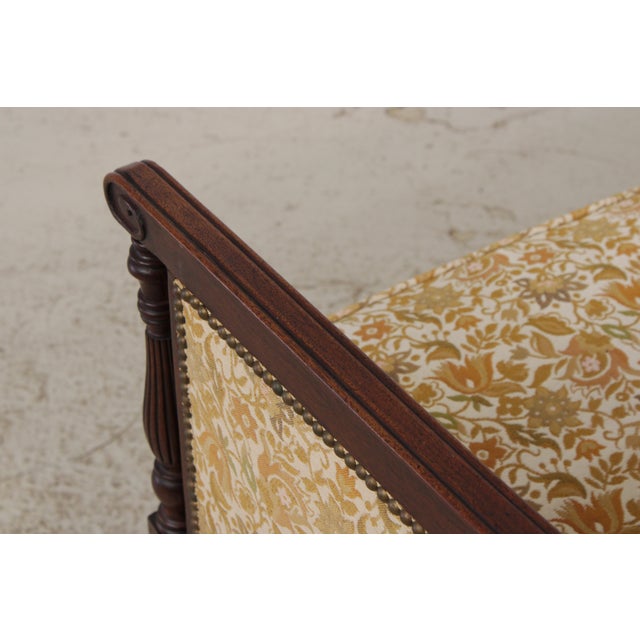 Hickory Chair Co Sheraton Style Mahogany Loveseat Settee For Sale - Image 12 of 15