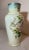 Tall Antique Hand Blown Painted Milk Bristol Glass Enamel Enameled Flower Vase For Sale - Image 4 of 11
