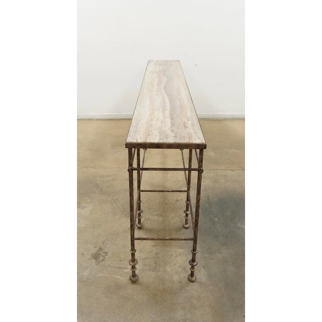 Hooker La Grange St James Metal and Stone Console For Sale - Image 13 of 17