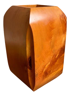 Shōwa Era Wooden Ikebana Flower Vase, Japan, 1960s
