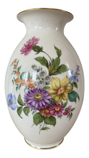 Traditional Wien Augarten Stromlinienförmig Porcelain Vase