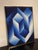 Contemporary Vintage Victor Vasarely Op Art Geometric Needlepoint Framed For Sale - Image 3 of 12