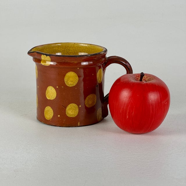 One of a selection of 19th Century French handmade, painted, and glazed jugs/pitcher we have in the store. This is the...