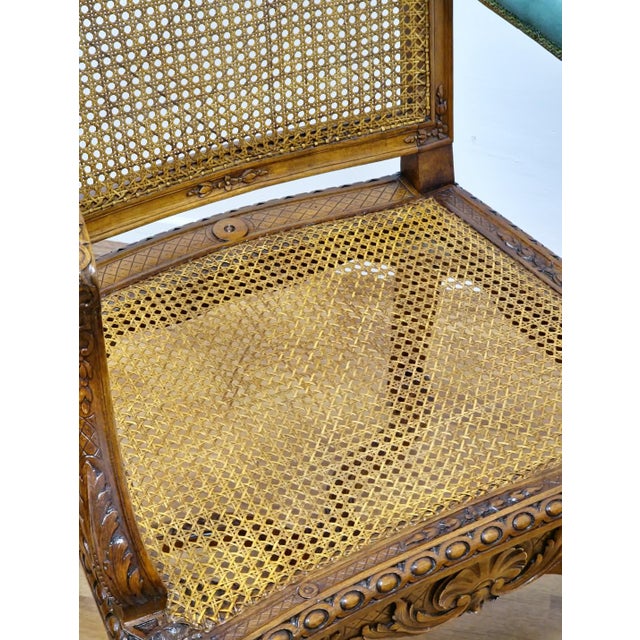 Louis XV Cannés Armchairs in Carved Wood with Cufflinks, France, 1740s, Set of 2 For Sale - Image 12 of 18