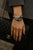 Late 20th Century Bochic “Orient” Vintage Pearl & Sapphire Dragon Bangle Set In 18K Gold & Silver For Sale - Image 5 of 10