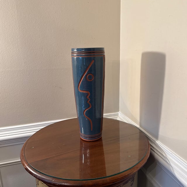 1970s Vintage MCM Picasso Style Pottery Art Sculpture ~ Signed For Sale - Image 9 of 10