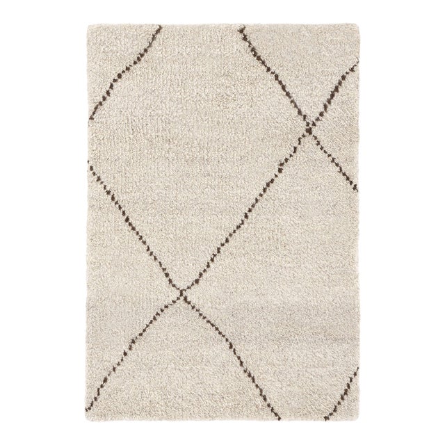 Dash & Albert by Annie Selke Numa Charcoal Hand Knotted Wool Rug, 7' 6" x 9' 6" For Sale