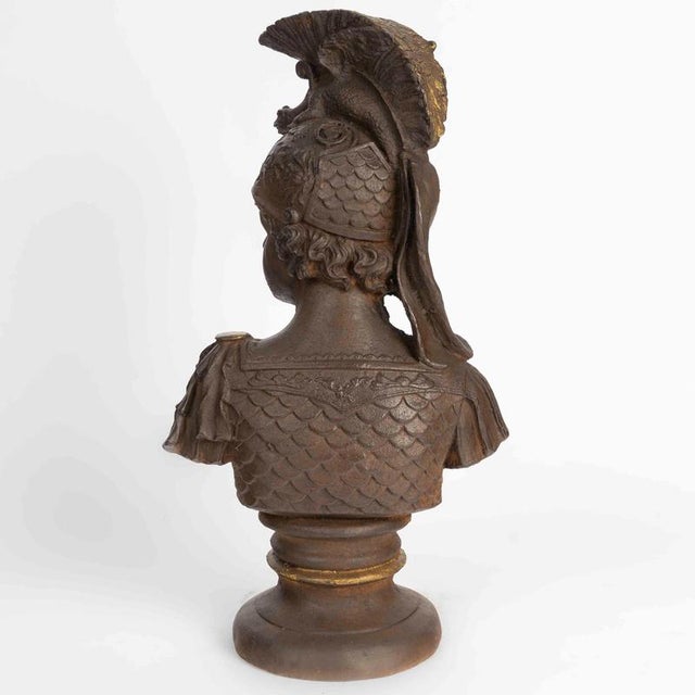 Sculpture of Greek Man in Cast Iron For Sale - Image 5 of 9