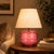 Contemporary Hand-Blown Glass Table Lamp with Linen Shade in Rose by Svitanok For Sale - Image 3 of 4