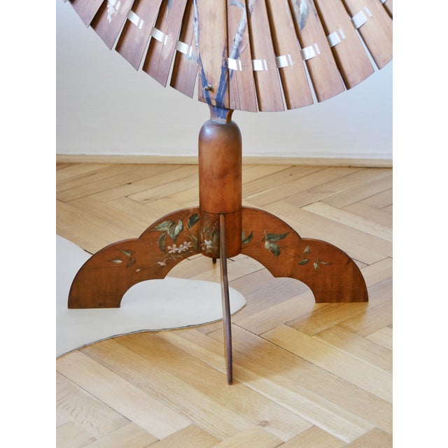 Boho Chic Art Nouveau Folding Screen in Wood, 1890s For Sale - Image 3 of 7