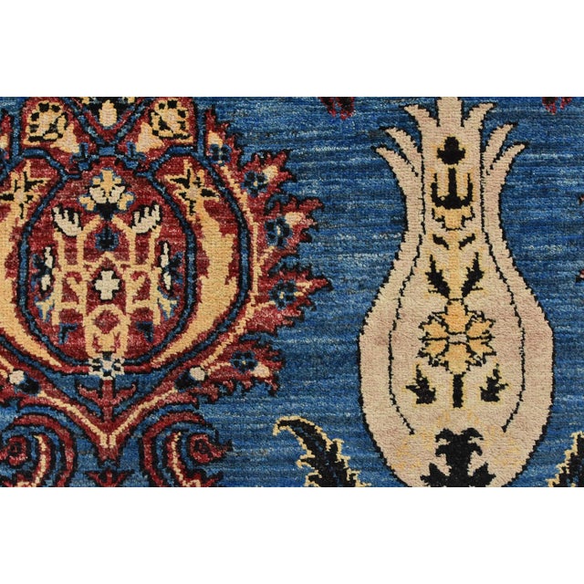 Ziegler Rug 8’2” X 9’10” Blue Wool Traditional Hand-Knotted Oriental Carpet For Sale - Image 9 of 12