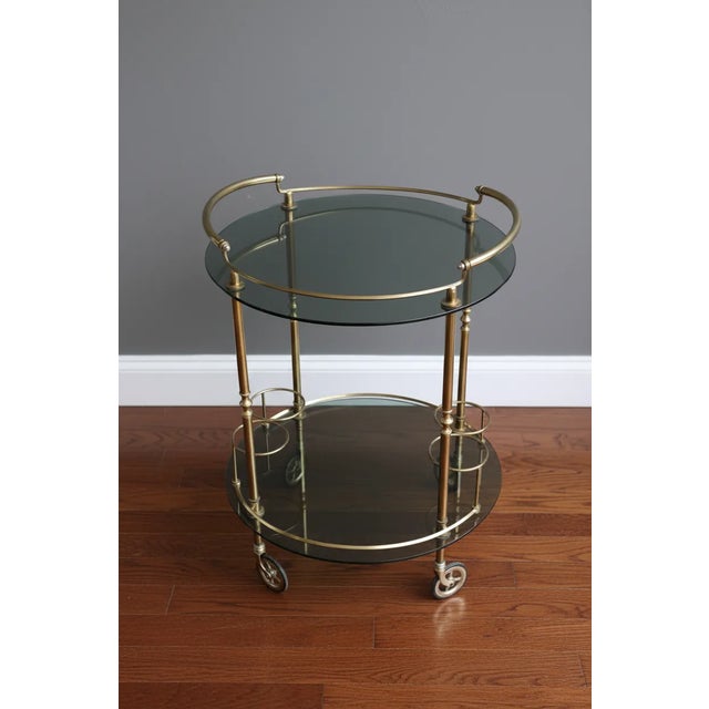 Vintage Brass Serving Trolley, 1970s For Sale - Image 4 of 13