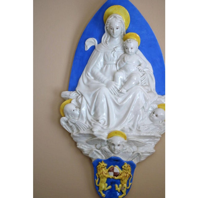 Relief of Madonna with Angels, 1860, Porcelain For Sale - Image 6 of 9