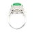 Early 21st Century Gia Certified 14.68 Carat Grade a Jadeite Jade Ring With Diamond in 18k Gold Size 6 For Sale - Image 5 of 12