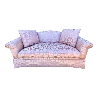Pair of Pacific Heights Mansion Pink Sofas For Sale