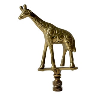 Brass Giraffe Lamp Finial For Sale