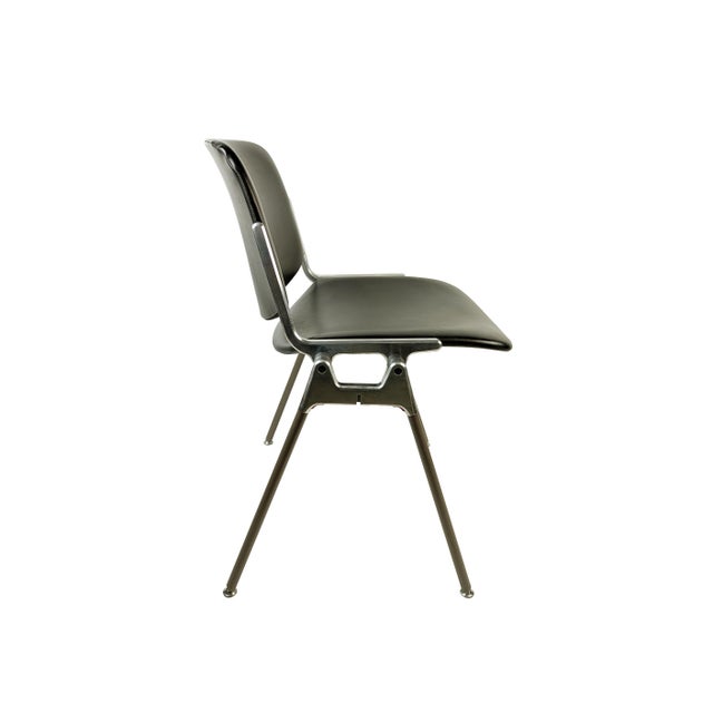 Black Skai and Aluminum DSC 106 Chair by Anonima Castelli from Castelli / Anonima Castelli. 1970s For Sale - Image 14 of 14