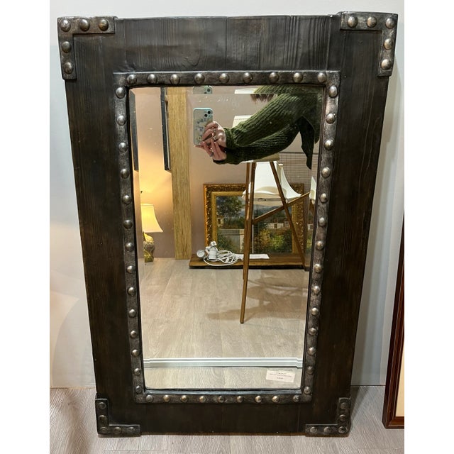 Uttermost Wall Mirror with Wood and Metal Frame. Dimensions: W:24.25" x D:2.5" x H:36.25"