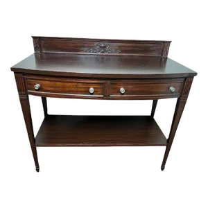 Early 20th Century Antique Carved Walnut Console Table