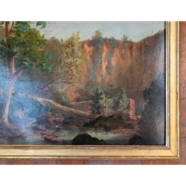 19th Century French Italian Campagna Landscape Painting Attributed to Paul Jean Flandrin For Sale In New York - Image 6 of 15