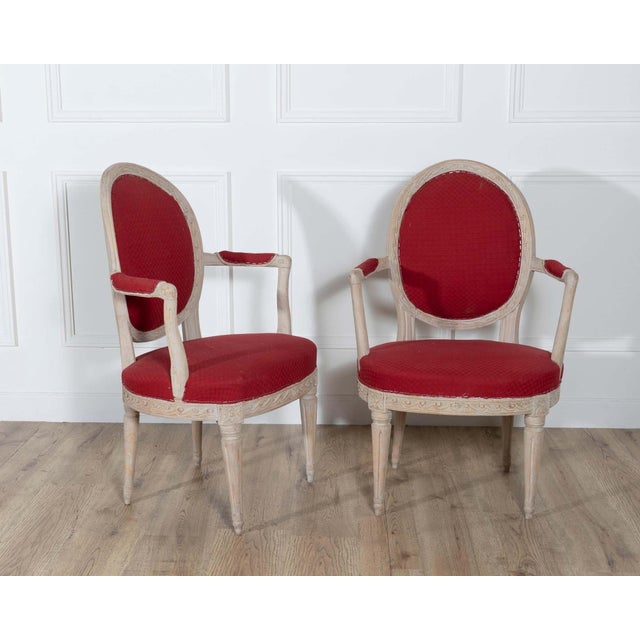 Pair of Swedish Gustavian Armchairs with Original Paint, circa 1820 For Sale - Image 9 of 14