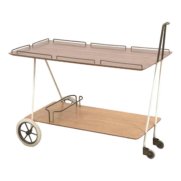 Vintage German Trolley in Brass For Sale