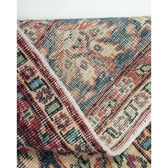 Red 1970s Vintage Turkish Oushak Handmade Wool Cotton Red Area Rug For Sale - Image 8 of 11