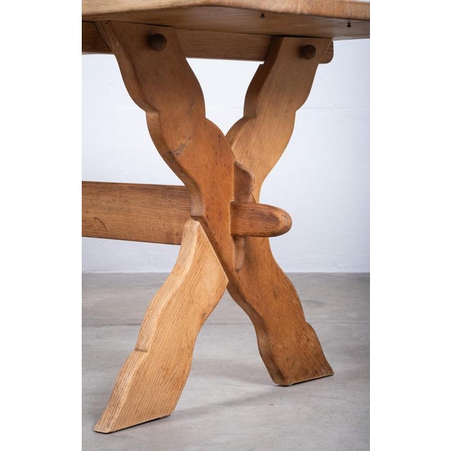 1960s Vintage Oak Dining Table by Henning Kjærnulf, Denmark, 1960s For Sale - Image 5 of 10