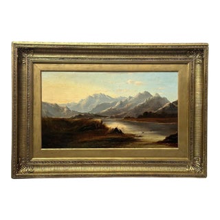 Oil on Canvas Landscape by Charles Leslie, 1878 For Sale