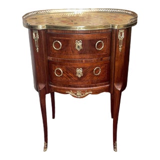 Late 19th Century French Ormolu Mounted and Marble Bedside Commode For Sale