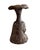 Striking vintage Italian ceramic candle holder featuring a sculptural female figure beneath an oversized organic, flower-...