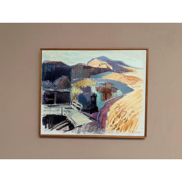 Gustaf Höglund, Mine at Silfhyttan, Dalarna, Framed, 1960s, Oil Painting on Canvas, Framed For Sale - Image 6 of 18