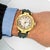 White 1990s Cartier Pasha 1035 Automatic Watch 18k Gold Ivory Dial Alligator Strap 35mm For Sale - Image 8 of 10