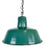 Industrial Green Enamel Pendant Lamp, 1960s For Sale