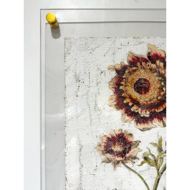 Vintage Sunflower - Hand Textured Vintage Sunflower For Sale - Image 4 of 6