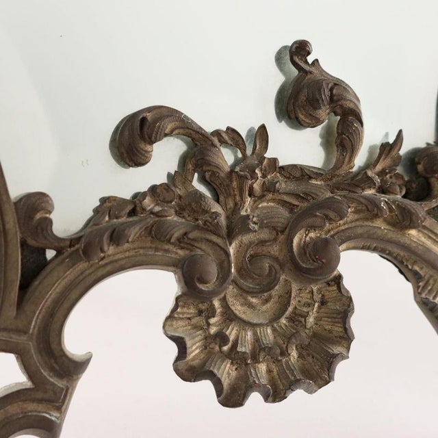 Gold Antique Rococo Table Mirror in Bronze For Sale - Image 8 of 13
