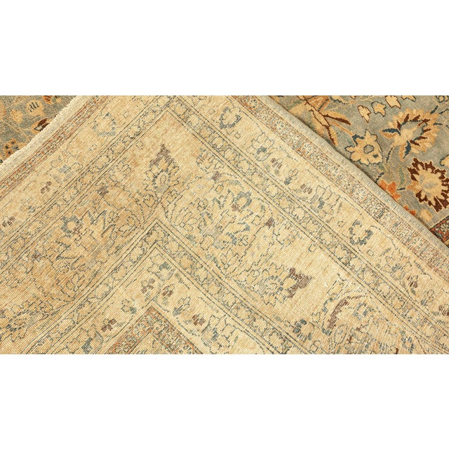 Early 20th Century Fine Persian Khorassan Botanic Handmade Wool Carpet For Sale - Image 5 of 9