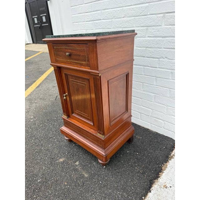 Pair of 19th Century French Cupboard Side Tables With Marble Tops For Sale - Image 13 of 17