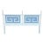 Mid-Century Palm Beach Blue Faux Bamboo King Headboard - Newly Painted For Sale