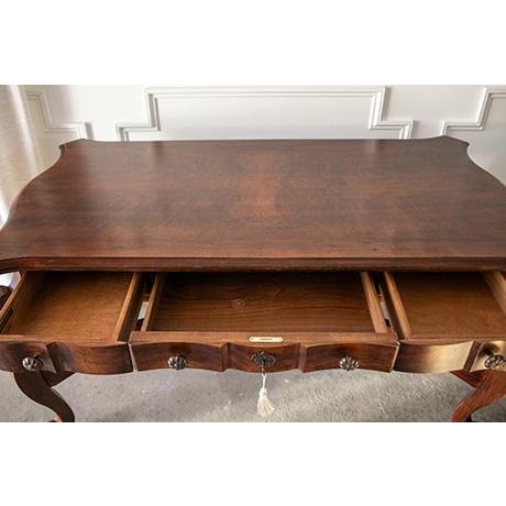 Late 20th Century Romweber Spanish Baroque Carved Writing Desk, Designed by Jim Peed For Sale - Image 9 of 17
