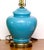 Cornflower Blue Vintage Blue Glass Ginger Jar Lamp For Sale - Image 8 of 8