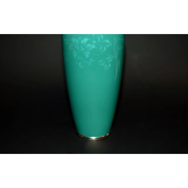 Japanese Signed Ando Jubei Japanese Cloisonne Vase 8.5" For Sale - Image 3 of 12
