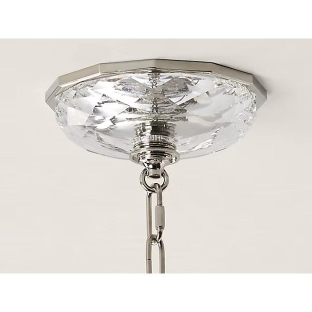 2020s Ralph Lauren Daniela Wide One Tier Six Arm Chrystal Chandelier For Sale - Image 5 of 6