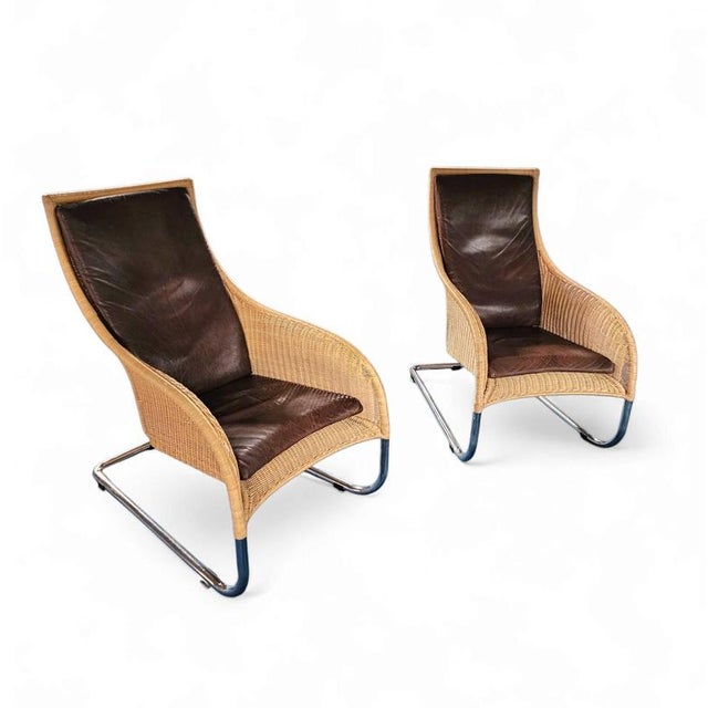 Rattan Lounge Chairs, 1990s, Set of 2 For Sale - Image 15 of 15