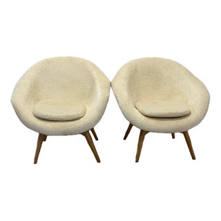 Vintage Upholstery Chairs by Navratil, 1950, Set of 2 For Sale
